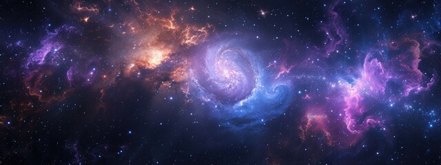 Wall Mural - galaxies and star constellations in deep space and cosmos, fragment of the universe on abstract back