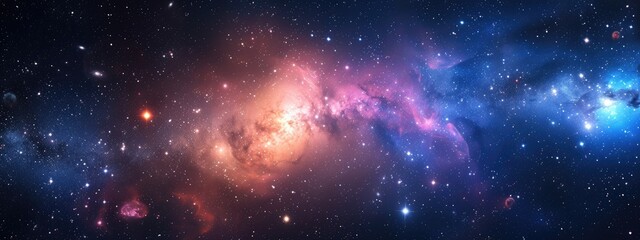 Wall Mural - galaxies and star constellations in deep space and cosmos, fragment of the universe on abstract back