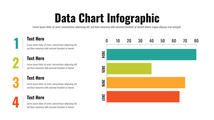 Wall Mural - Data Chart infographic presentation layout fully editable.