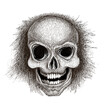 Devil skull digital drawing