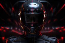 F1 Pilot In The Heart Of His Racing Machine. The Driver's Focused Gaze And The Sleek Lines Of The F1 Car Merge To Convey The Intensity And Precision Of Formula 1 Racing