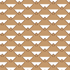 Wall Mural - abstract seamless brown triangle repeatable pattern.