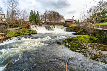 Wall Mural - Waterfall And River