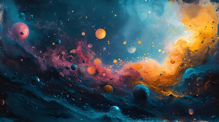 celestial-inspired pattern with cosmic elements seamless pattern
