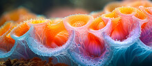 Deep Sea Coral Reefs. Surreal Organic Coral Form With Various Colors And Tubular Shapes.