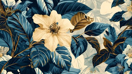 Wall Mural - Intricate Floral seamless pattern