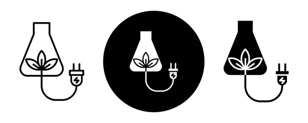 Wall Mural - Biomass energy outline icon collection or set. Biomass energy Thin vector line art