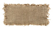 © Gudman - Burlap texture. A piece of torn burlap on a white background. Canvas. Packing material