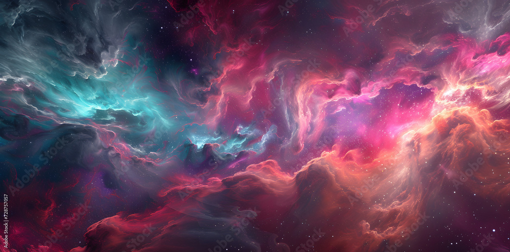Colorful space galaxy cloud nebula. Stary night cosmos. Universe ...