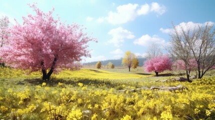 Wall Mural - Blooming tree in spring