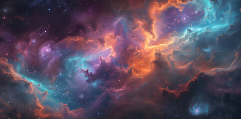 Wall Mural - colorful space galaxy cloud nebula. stary night cosmos. universe science astronomy. supernova backgr