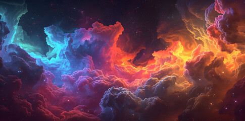 Wall Mural - colorful space galaxy cloud nebula. stary night cosmos. universe science astronomy. supernova backgr