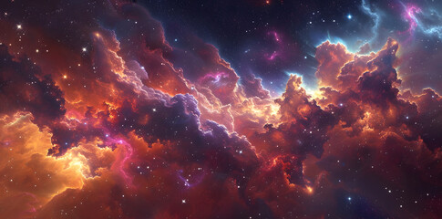 Wall Mural - colorful space galaxy cloud nebula. stary night cosmos. universe science astronomy. supernova backgr