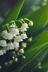 Wall Mural - A close up of a bunch of white flowers.