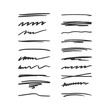 © DELYRICA - Hand drawn underline elements collection. Brush scribble lines.