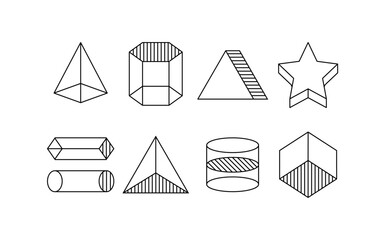 Wall Mural - geometric line elements set. patterns from rounds. ui and ux design. minimalistic creativity and art