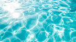 © MVProductions - Water panoramic banner background. White aqua texture, surface of ripples, rings, transparent and sunlight
