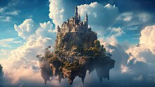 	
Castle Floating In The Sky With Clouds. Created With Generative AI.
