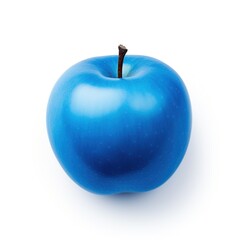 Wall Mural - Blue apple isolated on white background