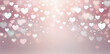 © svf74 - Valentines Day hearts abstract holiday background. Pastel blurred heart shaped lights texture.St.Valentine's Day,Love Wedding wallpaper.Banner for design with copy space.AI generated.