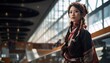 © Anna - Woman in Oriental Dress Standing at Airport