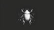  a black and white photo of a bug on a black background with bubbles of water on it's back and the head of a bug on it's back.
