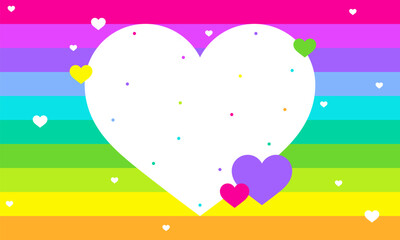 Wall Mural - abstract bright heart background vector illustration. abstract colorful background. decoration banne