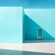 image of minimalist modern architecture in pastel colors