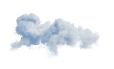 Wall Mural - white cloud isolated on transparent background. 3d render.