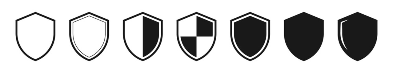 Leinwandbilder - Shield icon set or security shield protection icon symbol. web vector icon