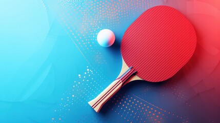 Wall Mural - Abstract background design with a table tennis theme, encapsulating the essence of sports