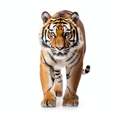 Wall Mural - a bengal tiger, studio light , isolated on white background