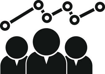 Poster - Group insight idea icon simple vector. Explore review. Data graph audit