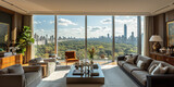 Fototapeta Miasto - Luxury apartment interior in New York city