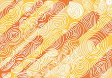 Orange Abstract Background With White Spiral Lines