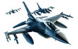 Flying Dominance: F-16 Airplanes isolated on transparent Background