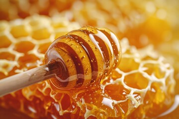 Wall Mural - May honey. Background with selective focus and copy space