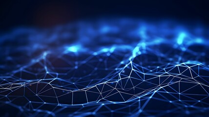 Cyber big data flow. Blockchain data fields. Network line connect stream. Concept of AI technology, digital communication, science research, 3D illustration neural cells