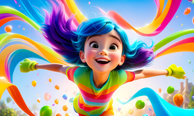 cartoon 3d character, wallpaper for kids , cute cartoon character background