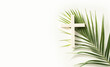 Palm Sunday Symbolism: Christian Cross and Palm Leaf Merge in Religious Tribute to Jesus Christ's Triumphal Entry. Easter Holy Weekend.