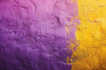 Wall Mural - Colorful stucco wall textures and backgrounds - purple and yellow background 