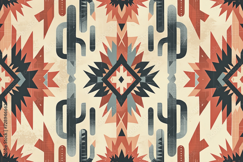 navajo tribal ethnic seamless pattern background. Native american ...
