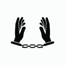 Prisoner Icon. Jail, Handcuff. Convict Symbol - Vector.  Applied As A Trendy Symbol For Design Elements, Presentations, And Web Apps.