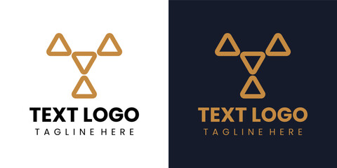 letter T logotype representing connectivity and strength