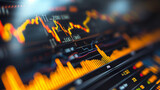 Fototapeta Dmuchawce - Finance Charts Stock Market Bar Charts Day Trading Crypto Wealth