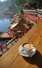 Wall Mural - coffee cup on table