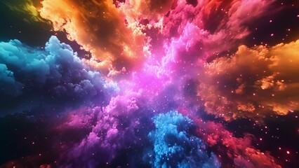 Wall Mural - harmonious explosions of color and sound create a mesmerizing spectacle that will leave you feeling 