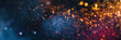 © Planetz - a blue yellow red green gold background with stars. Suitable for celestial, festive, or glamorous design , holiday-themed graphics.glitter lights. de focused. banner.bokeh blur circle