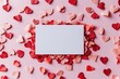 Romantic Heart-Shaped paper for Valentine's Day Celebration and Love-themed Design with paper in the middle for text.