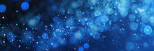 Background Bokeh Blur Circle Variety White Blue. Dreamy Soft Focus Wallpaper Backdrop.  Blue Glitter Vintage Lights Background. Defocused Shimmer Royal Blue Sparkle	
	